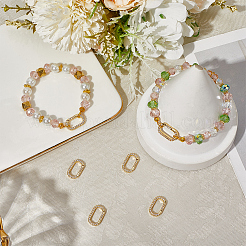 6Pcs Brass Micro Pave Clear Cubic Zirconia Spring Gate Rings&nbsp;KK-BBC0020-05