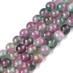 Dyed Natural White Jade Beads Strands&nbsp;G-T138-6mm-210-3
