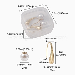 2Pcs Brass Teardrop Dangle Earrings&nbsp;DIY-YW0007-30
