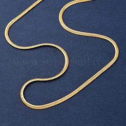 2.5MM 304 Stainless Steel Flat Snake Chain Necklaces&nbsp;NJEW-P338-05G