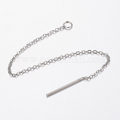 Non-Tarnish 304 Stainless Steel Chain Stud Earring Findings&nbsp;STAS-H434-58P