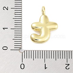Rack Plating Brass Balloon Letter Pendants&nbsp;KK-C050-01G-T