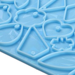Kite & Flower & Rhombus Shape Holographic Pendant DIY Silicone Mold&nbsp;DIY-K063-16