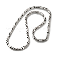 201 Stainless Steel Box Chain Necklaces for Men&nbsp;STAS-V011-01A-P-1