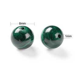 100Pcs 8mm Natural Malachite Round Beads&nbsp;DIY-LS0002-33
