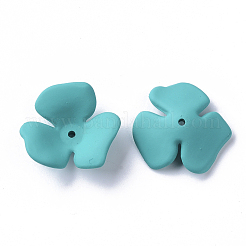 3-Petal Spray Painted Acrylic Bead Caps&nbsp;X-MACR-N007-01E