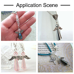 1 Box 200Pcs 10 Styles Wing/Butterfly Tibetan Style Alloy Beads&nbsp;TIBEB-TA0001-25