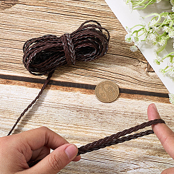 5M 3-Ply PU Leather Braided Cord&nbsp;LC-GF0001-12C