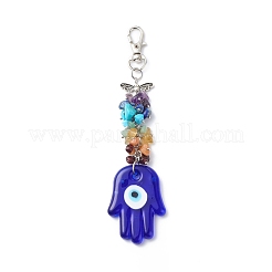 Handmade Lampwork Evil Eye Pendant Decoration&nbsp;HJEW-JM00773