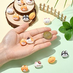 14Pcs 7 Styles Cartoon Cat Resin Lapel Pin Backs&nbsp;JEWB-CJ0003-03