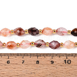Natural Hematoid Quartz/Ferruginous Quartz Beads Strands&nbsp;G-N342-53-8x6-13