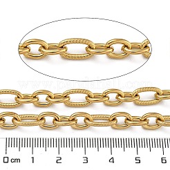 Ion Plating(IP) 304 Stainless Steel Oval Link Chains&nbsp;CHS-G038-05G