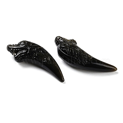Natural Golden Sheen Obsidian Pendants&nbsp;G-G098-11