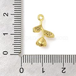 Rack Plating Brass Micro Pave Cubic Zirconia Pendants&nbsp;KK-S396-48G