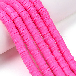 Flat Round Handmade Polymer Clay Beads&nbsp;CLAY-R067-6.0mm-31
