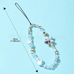 Porcelain & Glass & Wood Mobile Straps&nbsp;HJEW-FZ00030