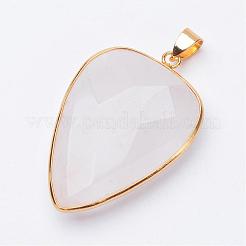 Faceted Natural Quartz Crystal Pendants&nbsp;G-F340-02C