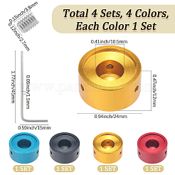 4 Box 4 Colors Alloy Guitar Pedal Switch Covers&nbsp;FIND-CN0002-23