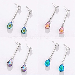Pointed Back Glass Rhinestone Cabochons&nbsp;RGLA-OC0001-10