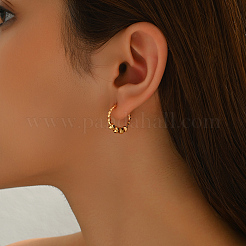 Brass Round Beads Hoop Earrings&nbsp;NG3956