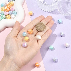 30Pcs UV Plated Opaque Acrylic Beads&nbsp;OACR-YW0004-20