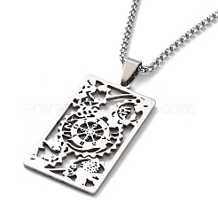 Non-Tarnish 201 Stainless Steel Pendant Necklaces&nbsp;NJEW-K253-24P