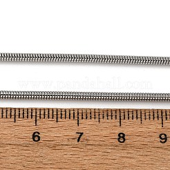 1MM 304 Stainless Steel Round Snake Chain Necklaces&nbsp;NJEW-P338-06P