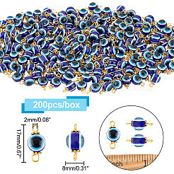 200Pcs Evil Eye Resin Beads Connector Charms&nbsp;RESI-HY0001-05