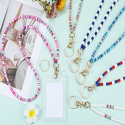 Polymer Clay Beads Neck Strap Lanyard&nbsp;NJEW-SW00063