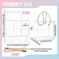 20Pcs Transparent PET Plastic Gift Tote Boxes&nbsp;CON-BC0007-75A