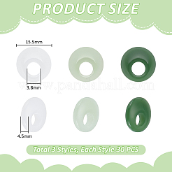 90Pcs 3 Colors Transparent Glass Beads&nbsp;GLAA-HY0001-57