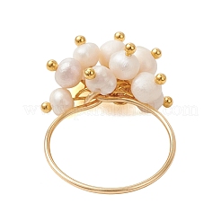 Natural Cultured Freshwater Pearl Finger Rings&nbsp;RJEW-JR01002