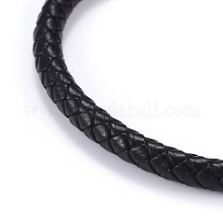 Man's Braided Leather Cord Bracelets&nbsp;BJEW-JB04255-01