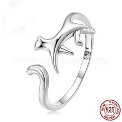 Cat Shape 925 Sterling Silver Cuff Rings&nbsp;FS-WG85062-01
