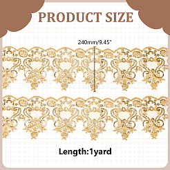 Polyester Lace Trims&nbsp;SRIB-WH0011-345A