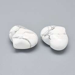 Natural Howlite Heart Palm Stone&nbsp;G-F637-11J