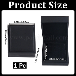 Rectangle PU Leather Slant Back Badge Storage Boxes&nbsp;CON-WH20008-20B