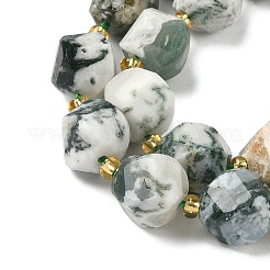 Natural Tree Agate Beads Strands&nbsp;G-U023-A15-01
