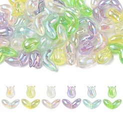 20Pcs 2 Styles UV Plating Transparent Acrylic Beads&nbsp;SACR-YW0001-72A