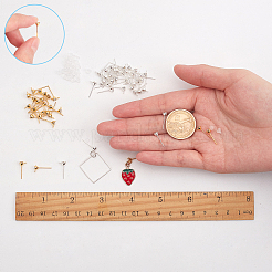 Brass Post Earring Findings&nbsp;KK-SC0001-61