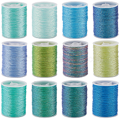 12 Rolls 12 Colors Metallic Sewing Thread&nbsp;OCOR-CY0002-02D