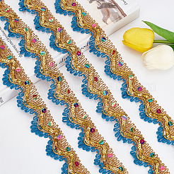 Polyester Glitter Ribbon&nbsp;OCOR-WH0068-36B