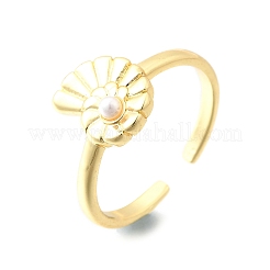 Ocean Styles Brass Cuff Rings for Women&nbsp;RJEW-F184-12G