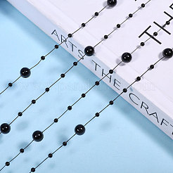 Plastic Imitation Pearl Beaded Chains&nbsp;KY-WH0051-25A