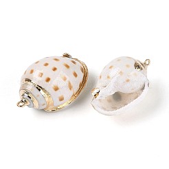 Electroplate Natural Spiral Shell Big Pendants&nbsp;SSHEL-N042-13