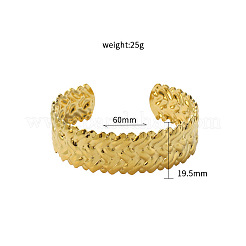 Braided 304 Stainless Steel Cuff Bangles&nbsp;FS-WG028A4-01