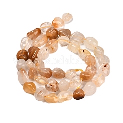 Natural Yellow Hematoid Quartz Beads Strands&nbsp;G-P568-C05-01