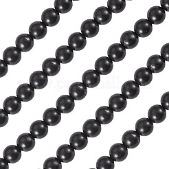 1 Strand Natural Shungite Beads Strands&nbsp;G-TA0003-34B