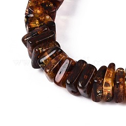 Natural Amber Beaded Stretch Bracelets for Men Women&nbsp;BJEW-T018-18