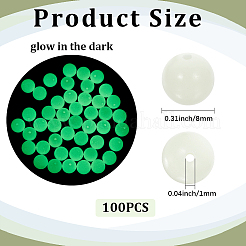 100Pcs Synthetic Luminous Stone Beads Strands&nbsp;G-SP0001-44B